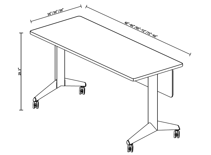 Disegno di Traini gamba triangolare