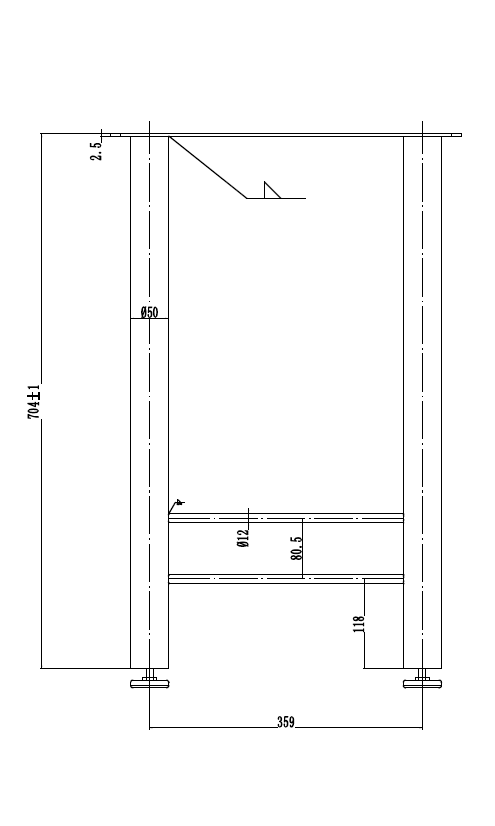 Gamba H 24'' Disegno-2