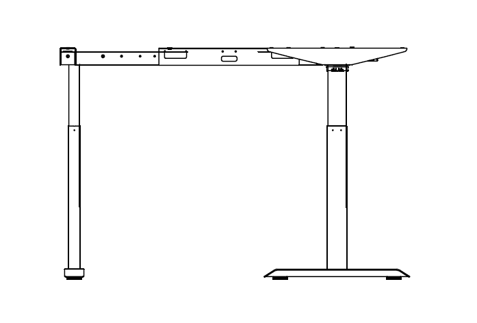 Disegno del tavolo in piedi a 90°-2