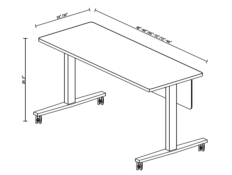 Disegno di Traini a gamba quadrata