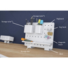 Organizzazione di contenitori creativi Supporto per kit di scaffali con base combinata autoportante Forniture per scrivania con pannelli forati per ufficio in metallo Gancio in magnetite